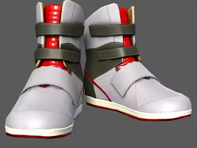 Shoes pair of Low-poly 3D model