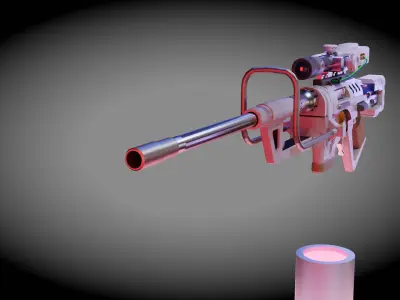 gun pistol game combat  3D model