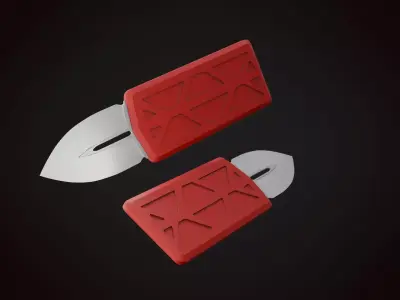 Knife 2 B Low-poly 3D model