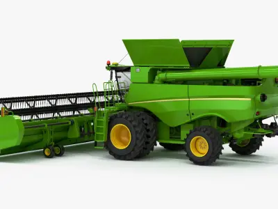 Combine Harvester 3D model 7