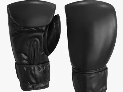 Boxing Glove Black Low-poly 3D model