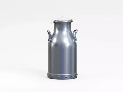Milk can Low-poly 3D model