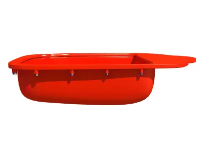 Red Engine Oil Pan 3D model