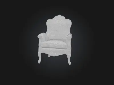 Roman Chair Low-poly 3D model