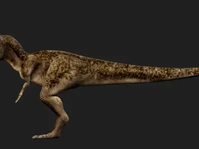 dinosaur Low-poly 3D model 14
