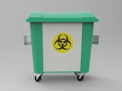 Industrial Garbage Dustbin 3D model