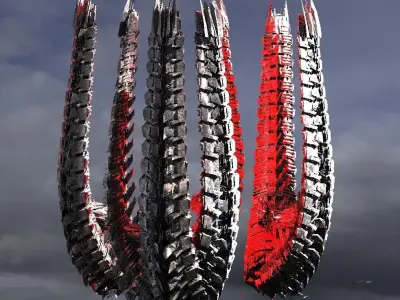 Horror Dark Spine Arch 2 3D model