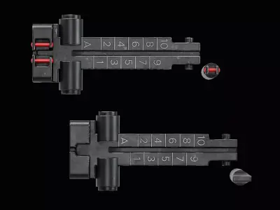 AK Iron Sights Low-poly 3D model