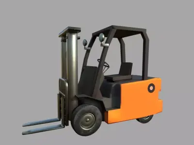 forklift Low-poly 3D model by wolffox from CGTrader