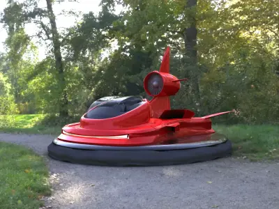  Futuristic Jet Hover Vehicle 3D model