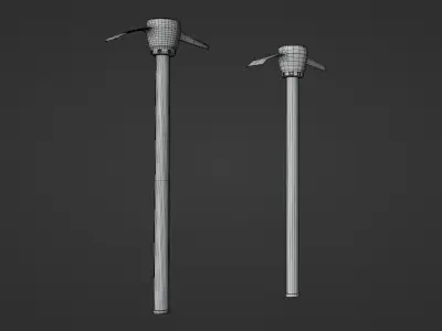 Pickaxe - Low and High poly Low-poly 3D model