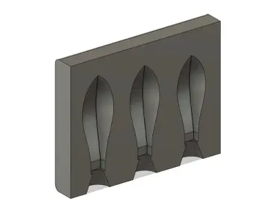 80 100 120g Fishing Sinker Mold 3D model
