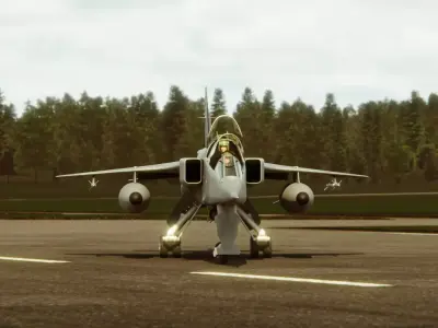 Sepecat Jaguar T2 Free low-poly 3D model purchase