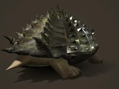 Stylized Armored tortoise - Tortashidze - Game Ready 3D model Low-poly 3D model