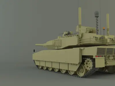 Leopard 2 military tank 3D model