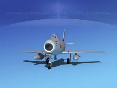North American F-86 Sabre Jet JADF  3D model