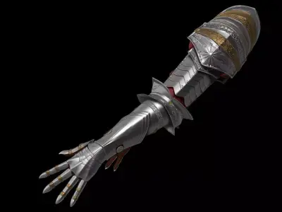 Female Knigt  Arm Armor Set Sculpt Project 3D model