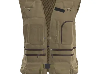 War Gaming Vest Suite for Game Character 3D model