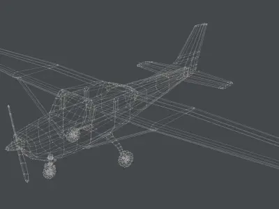 Prop Plane 2 Low-poly 3D model