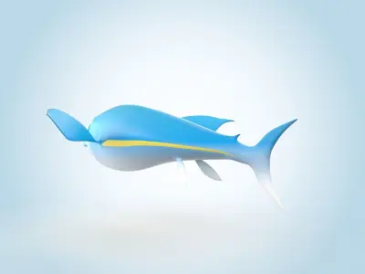 Flying fish 3D model purchase