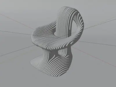 Wood Chair Free 3D model purchase