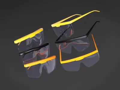 Safety Glasses 3D model Low-poly 3D model