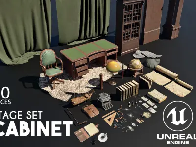 Cabinet  Stage Set 3D model