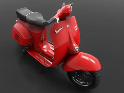 Scooter 3d Model Game Low Poly Low-poly 3D model