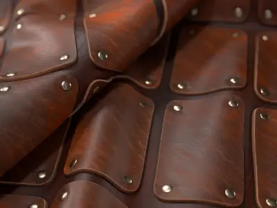 Leather Armor PBR Material - PNG - 4K - SBSAR 3D model