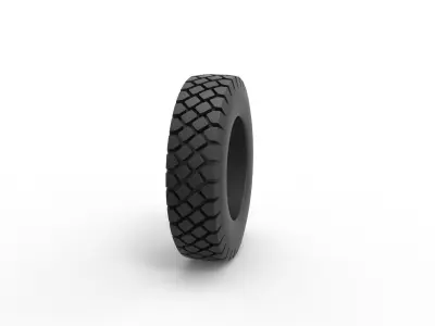 Military truck tire 10 Scale 1 to 24 3D print model