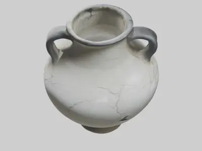 Cracked Antique Vase Model Low-poly 3D model