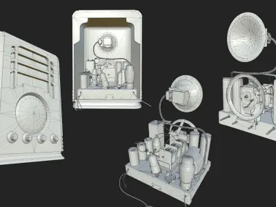 Radio Zenith 1938 Low-poly 3D model