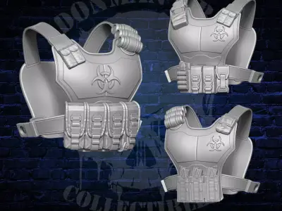 Scifi Vest Collection 3D Printable Files For Action figures 3D print model