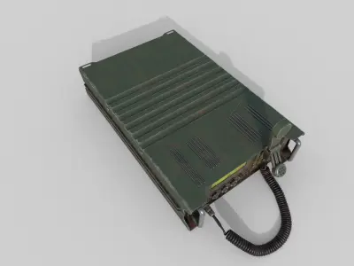 military Radio Low-poly 3D model 3
