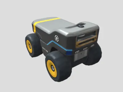 Futuristic Robotic Vehicle 3D Model PBR Textured Game Ready Low-poly 3D model
