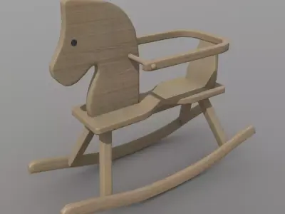 Rocking Horse Low-poly 3D model