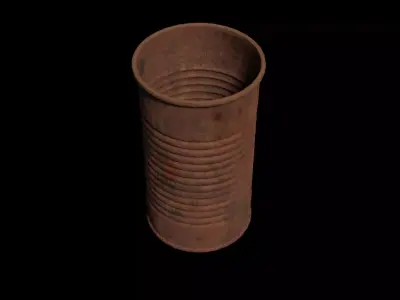 Old rusty oil barrel Low-poly 3D model