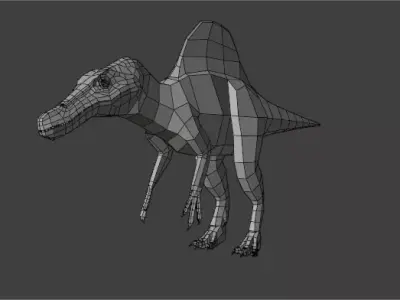 Stylized Low Poly Spinosaurus JP  - Game Ready Dinosaur Model Low-poly 3D model