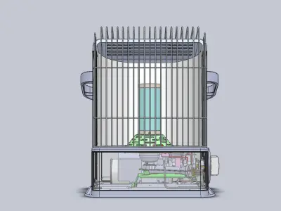Portable gas heater 3D model