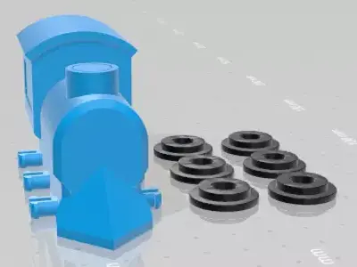 Simple Locomotive Free 3D model