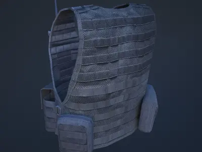 vest1 vest with radio Low-poly 3D model