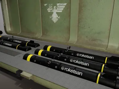 Missile Crate with missiles 3D model