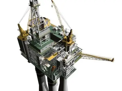 Oil Rig 3D model