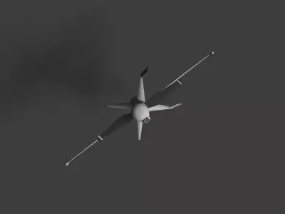 Flexrotor Hovers Drone Low-poly 3D model
