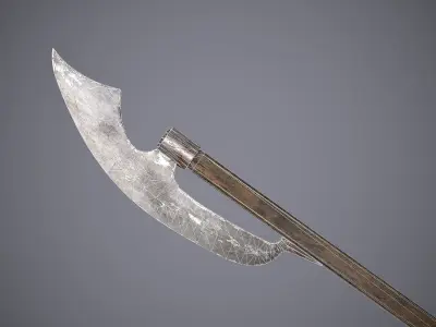 Medieval Polearms Low-poly 3D model