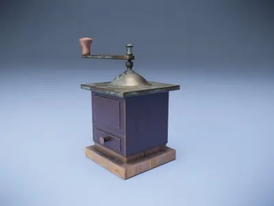 Old Coffee Grinder Low-poly 3D model