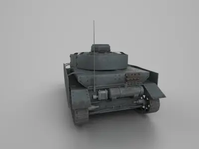 PZKPFW IV ausf H Low-poly 3D model