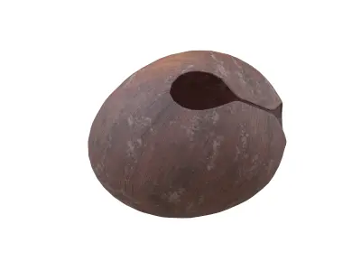 Wooden Fish V1 002 Low-poly 3D model