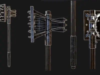 Post Apocalyptic Warhammer Low-poly 3D model