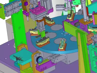 Multi Parts Assembly Machine with Indexing Feeding System 3D model